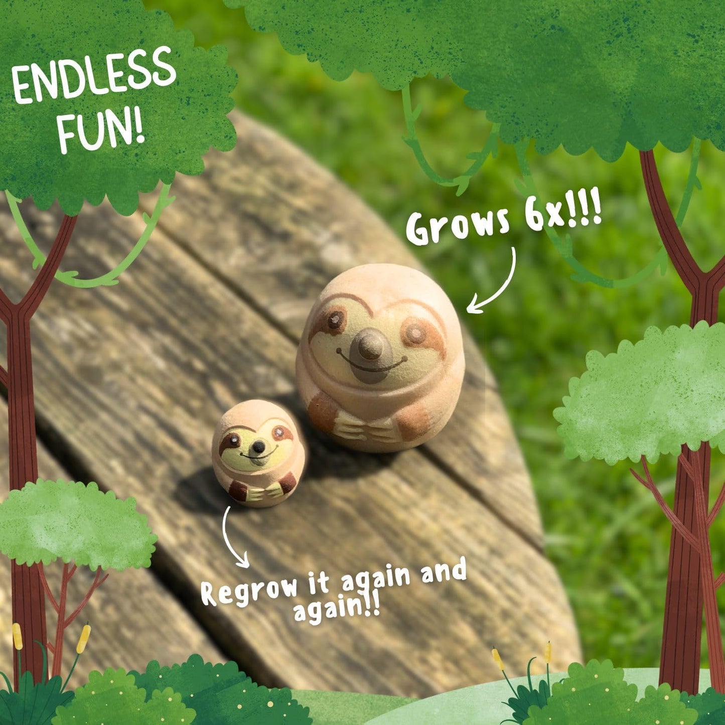 Grow a Sloth Toy - Kids Christmas Stocking Fillers - Children'S Sloth Gifts - Boys & Girls Birthday Presents - Pass the Parcel Prize