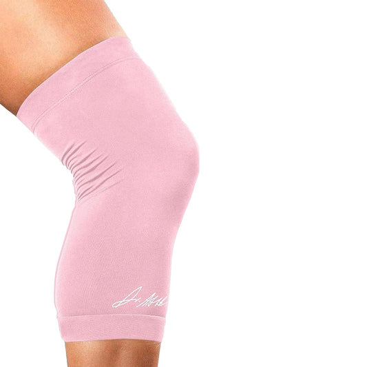Doctor Developed Knee Brace/Knee Support/Compression Sleeve & HANDBOOK - Relief for Joint Disease (Osteo/Rheumatoid), Tendonitis, Running & Weightlifting (Pink, M)