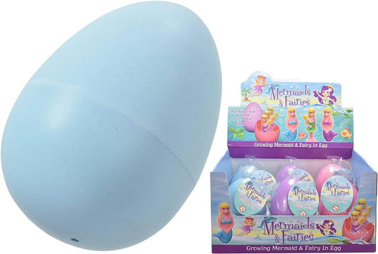 ® 10Cm Growing Mermaid & Fairy in Egg - Grow Your Own Mermaids & Fairies - Girls Toys (Blue)