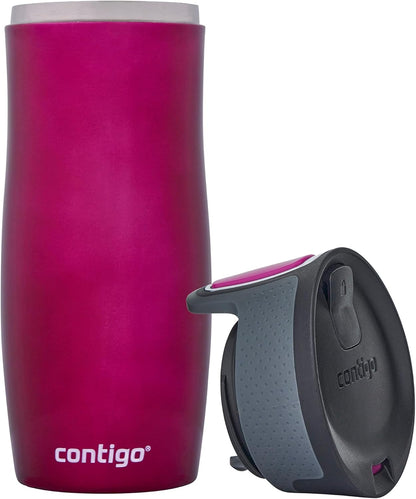 West Loop Autoseal Travel Mug, Stainless Steel Thermal Mug, Vacuum Flask, Leakproof Tumbler, Coffee Mug with BPA Easy-Clean Lid