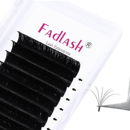 Easy Fan Lashes D Curl 0.07 11-12-13Mm Mixed Tray Russian Lashes Natural Look Self Fanning Eye Lashes Automatic Blooming Russian Eyelashes Extensions
